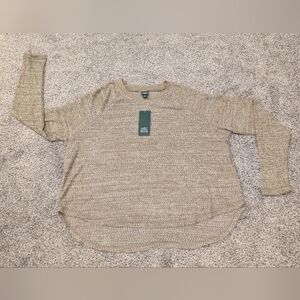 NWT WILD FABLE Crop Top Womens XS Extra Small Olive Green Long Sleeve Pullover